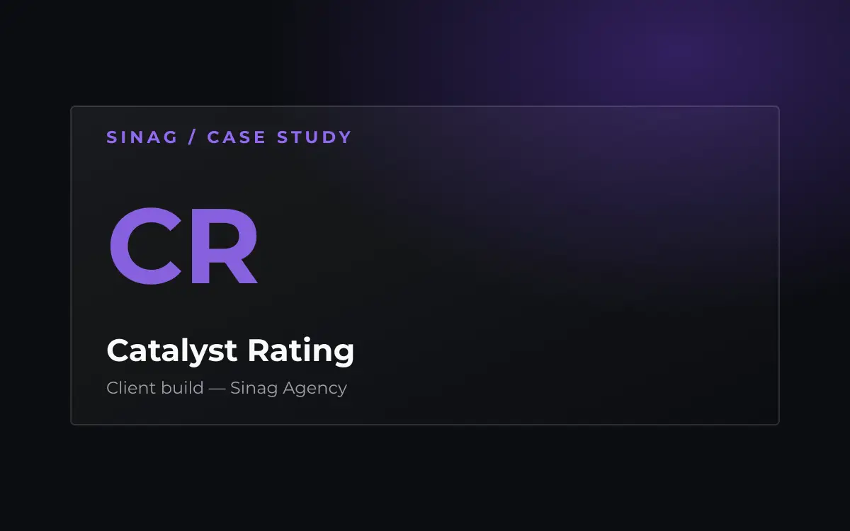 Catalyst Rating — portfolio project