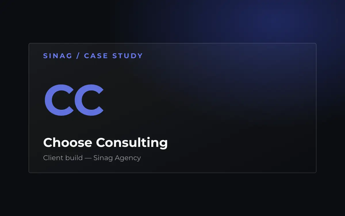 Choose Consulting — portfolio project