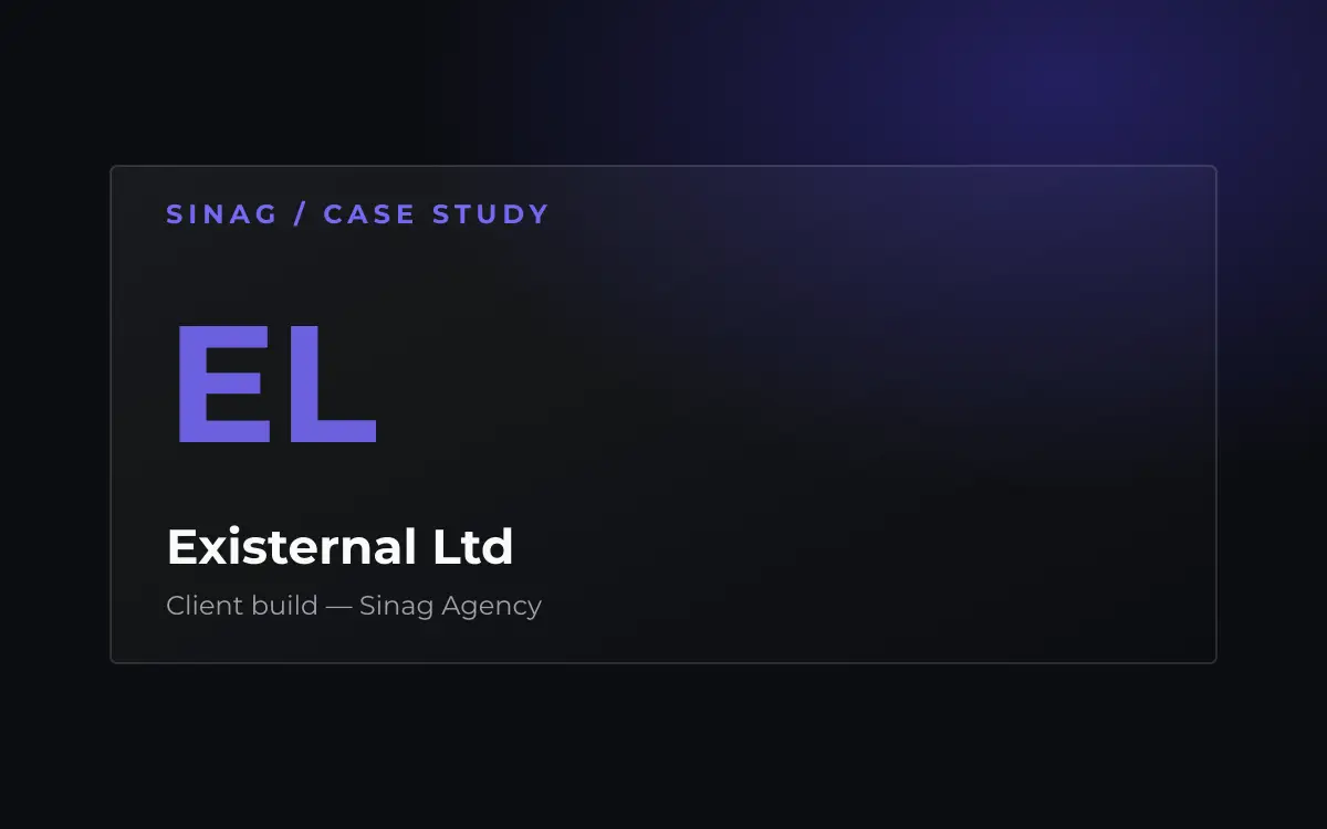 Existernal Ltd — portfolio project