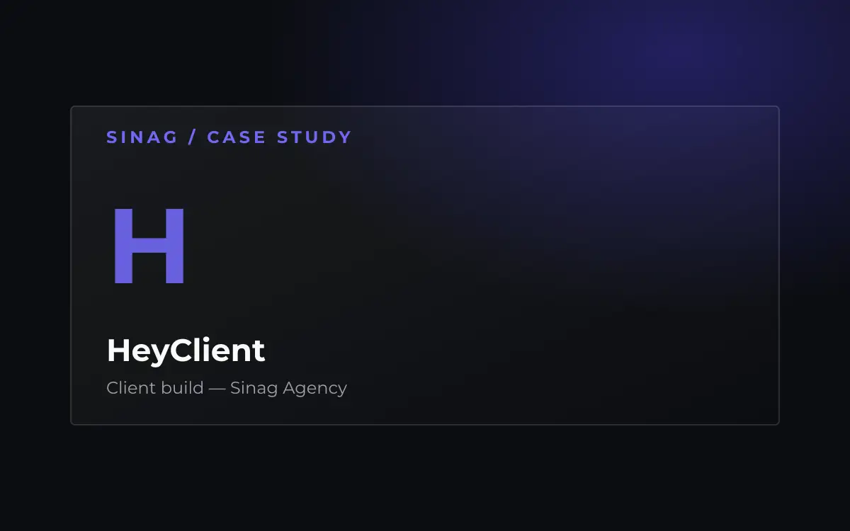 HeyClient — portfolio project
