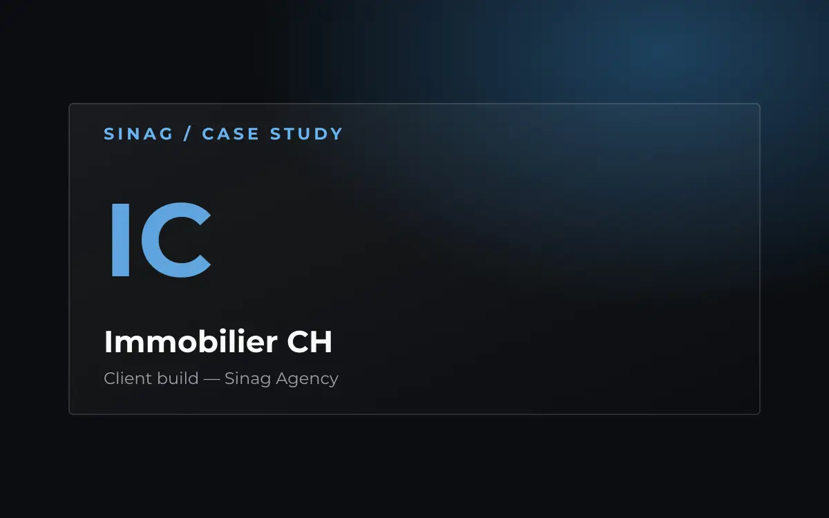 Immobilier CH — portfolio project