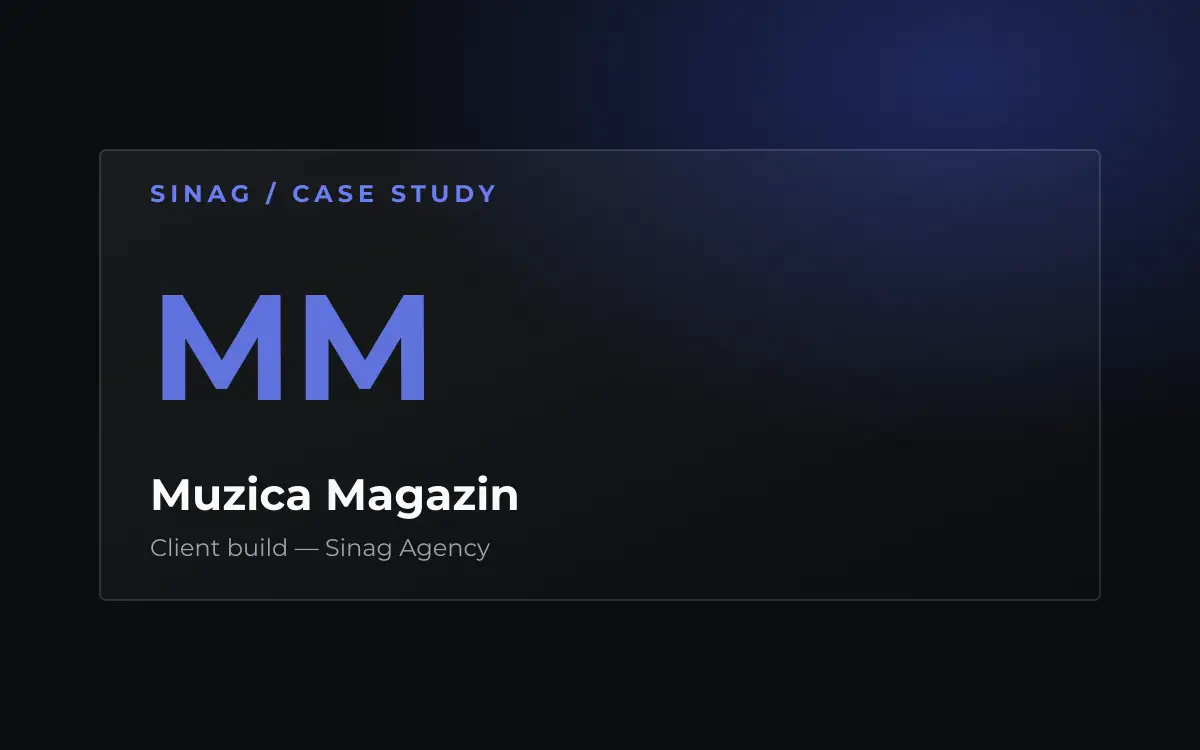 Muzica Magazin — portfolio project