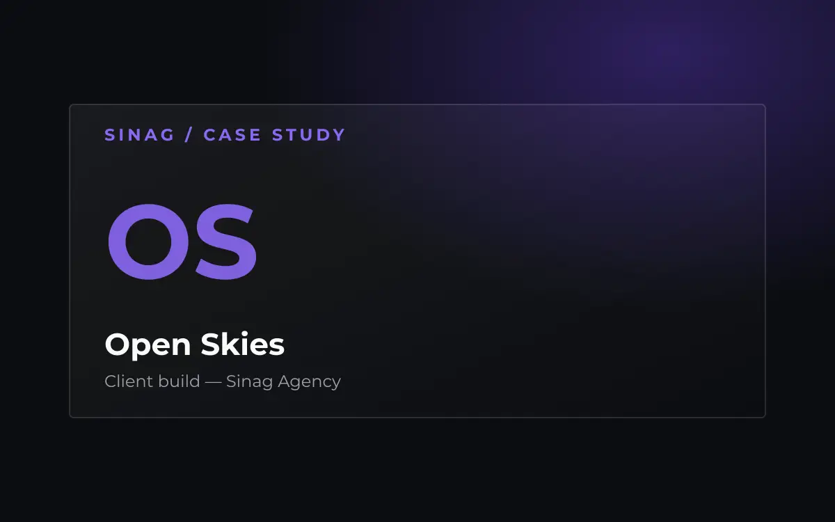 Open Skies — portfolio project